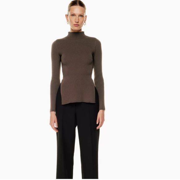 Aritzia Babaton Sculpt Knit Tie-Back Longsleeve - Picture 8 of 11